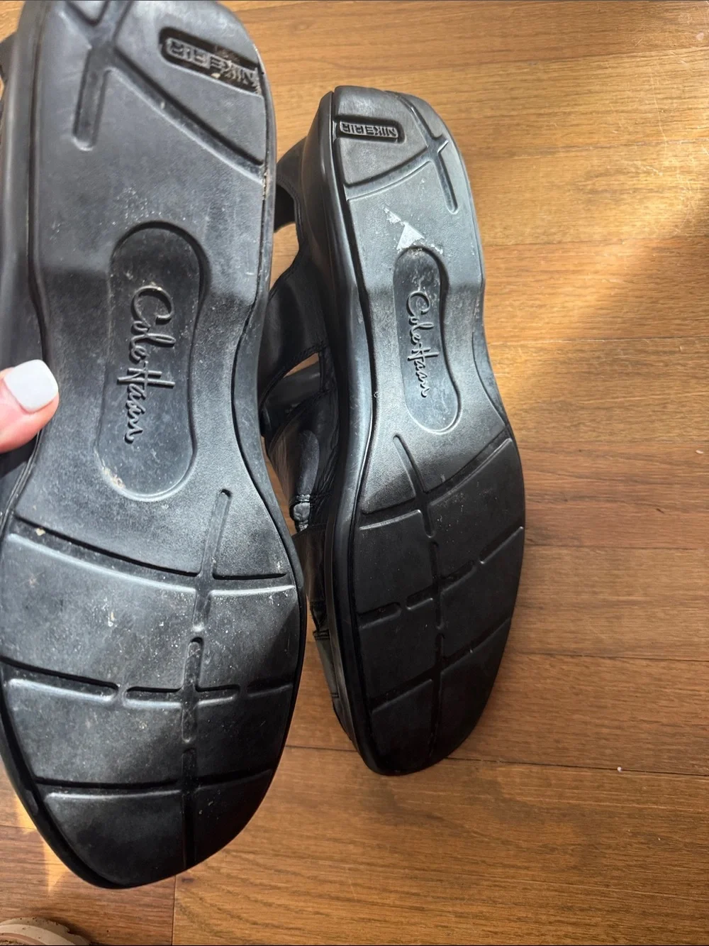 Cole Haan Men's Black Leather Sandals 13